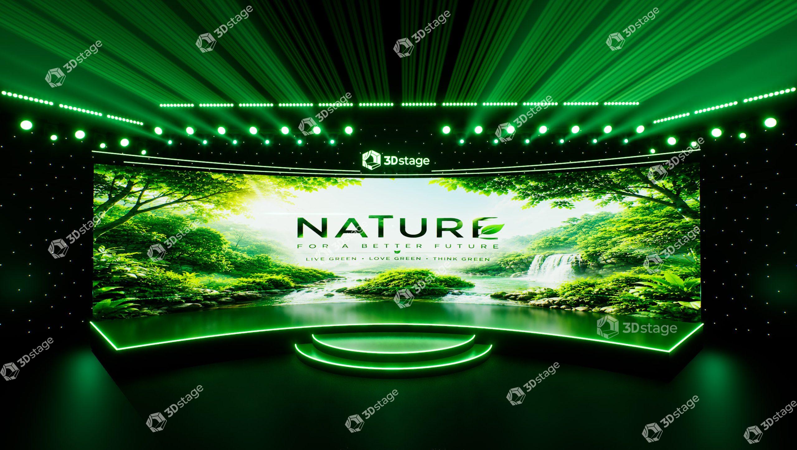 Natural Green LED Panorama Stage