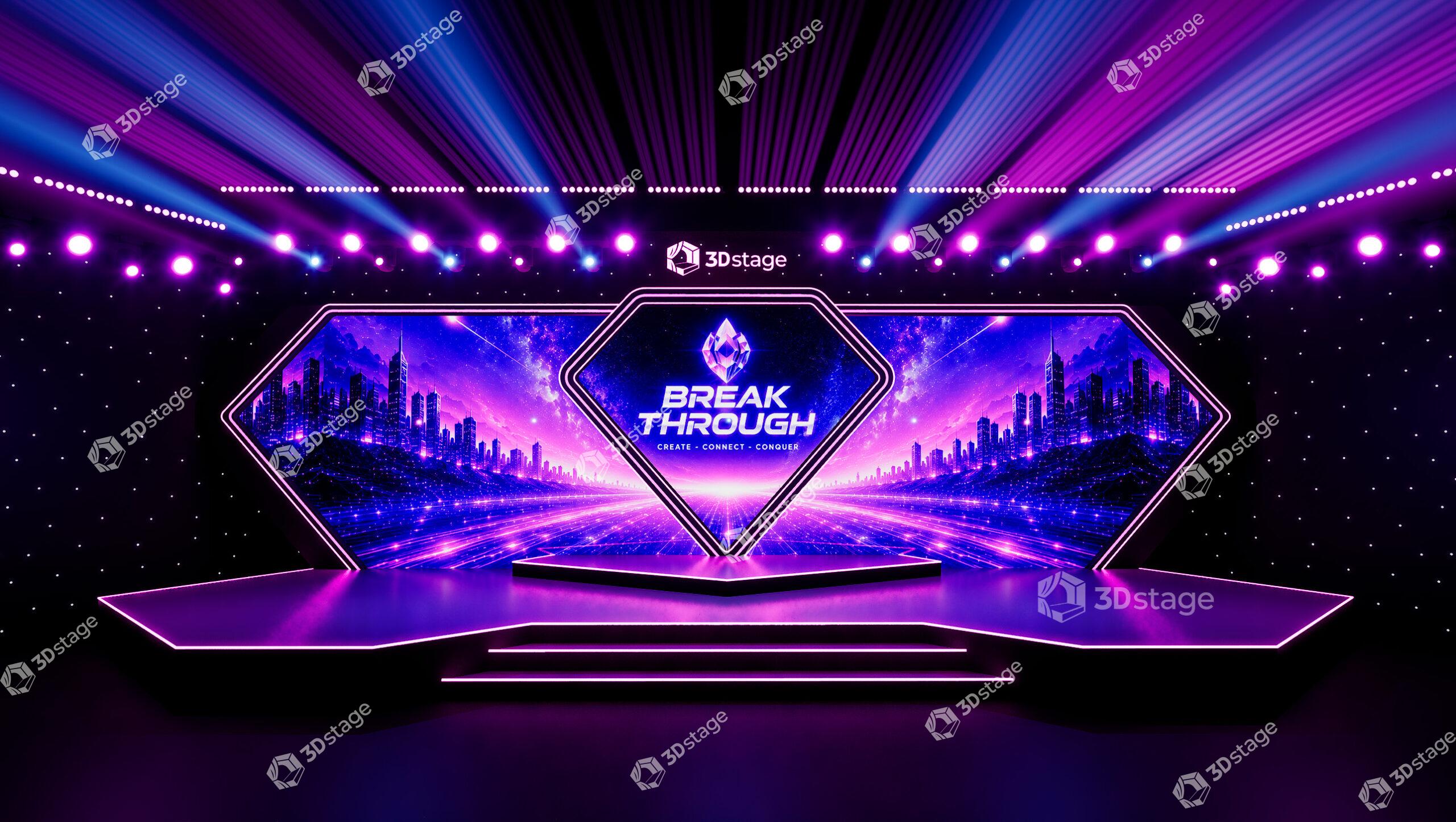 Diamond Future Single LED Stage