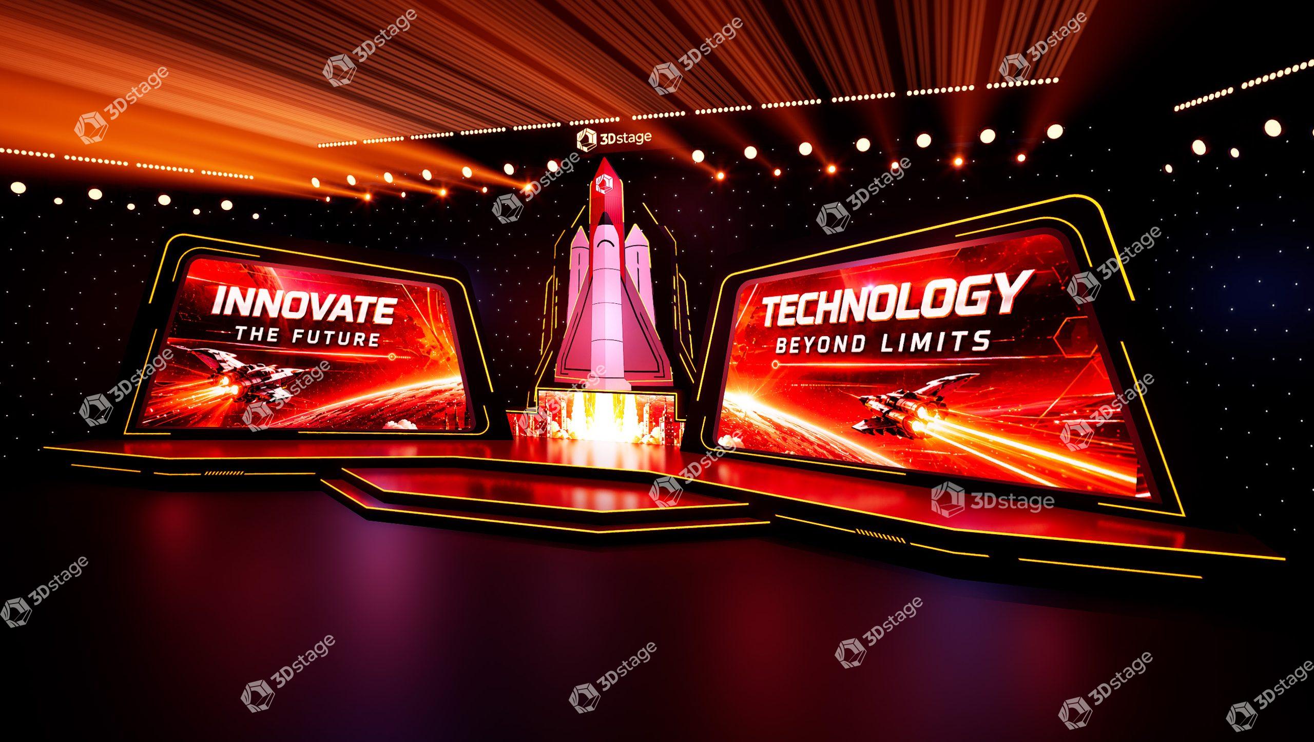 Spaceship Red Galaxy technology Stage - Image 2