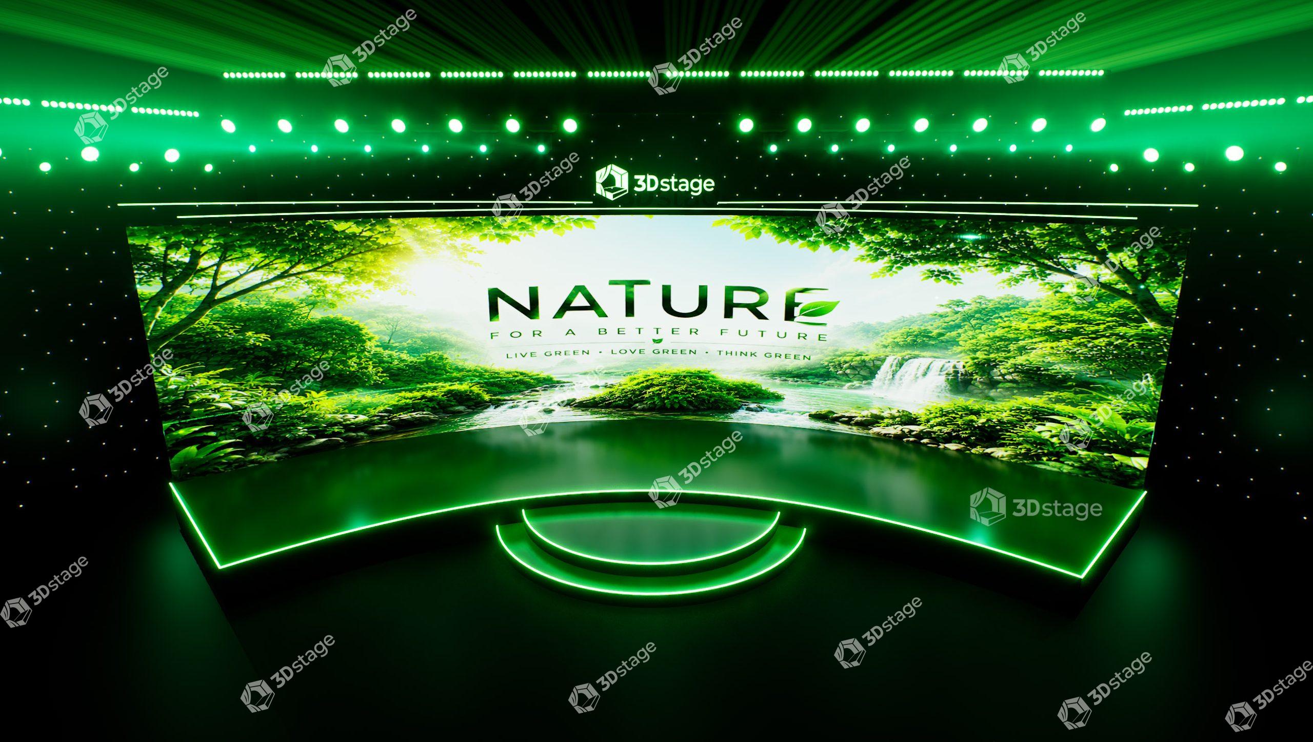 Natural Green LED Panorama Stage - Image 3
