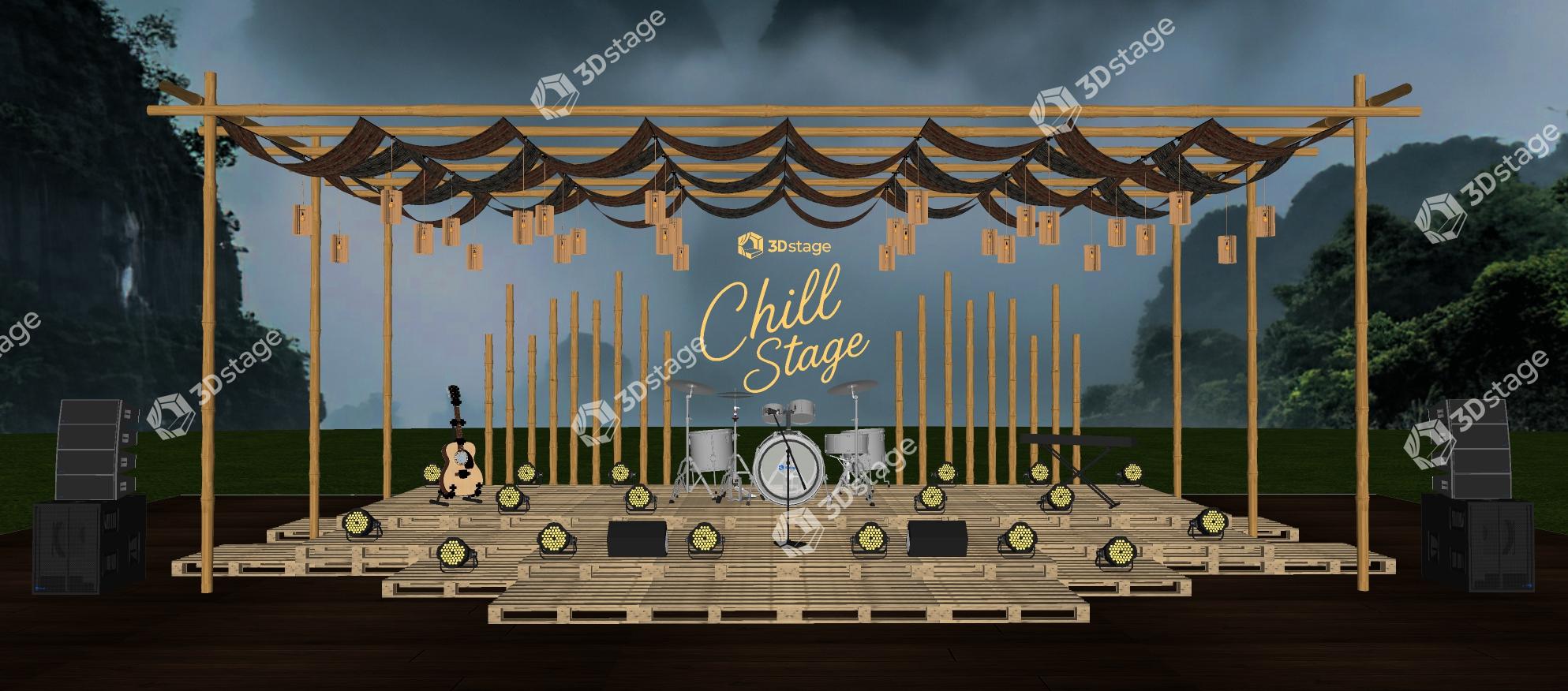 Moonlit Bamboo Pallet Stage - Image 4